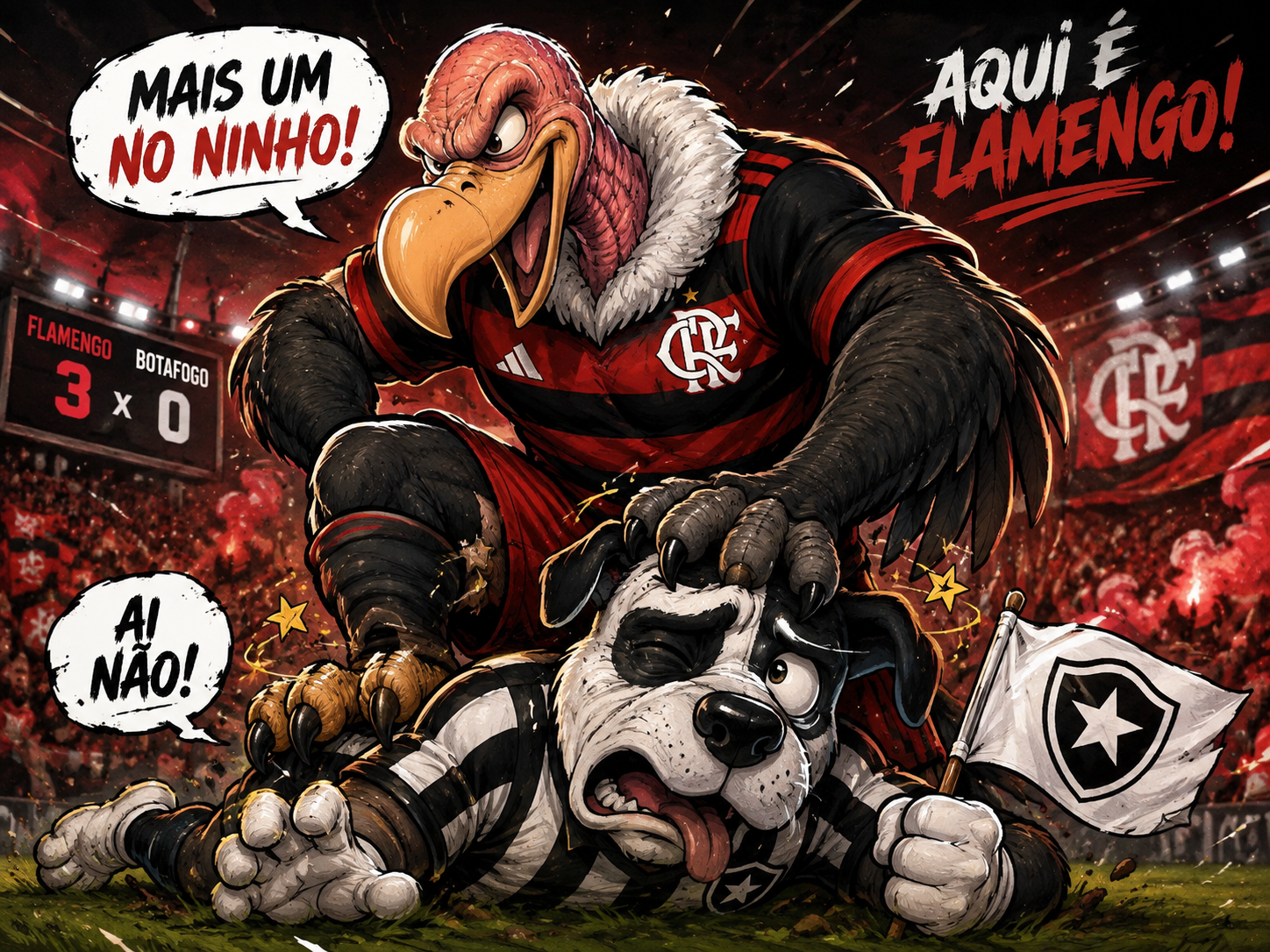 urubu acabando com a cachorrada