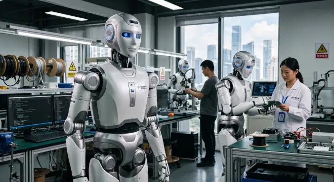 China dispara na frente na corrida dos robôs humanoides e deixa Tesla para trás
