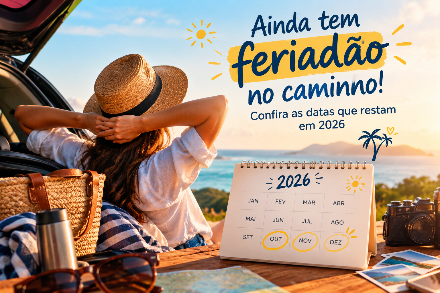 Quem disse que acabou? Ainda tem feriadão no caminho! Confira as datas que restam em 2026