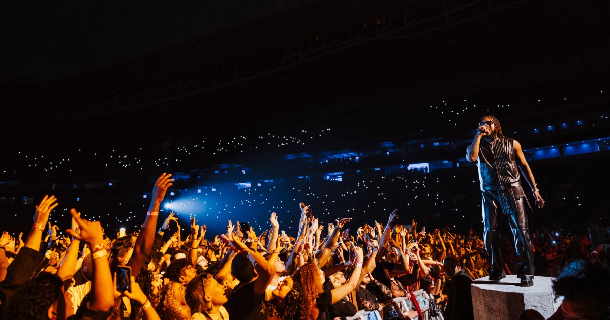 O rapper carioca reuniu 50 mil pessoas no Nubank Parque | Foto: @bmaisca/Henrique Augusto