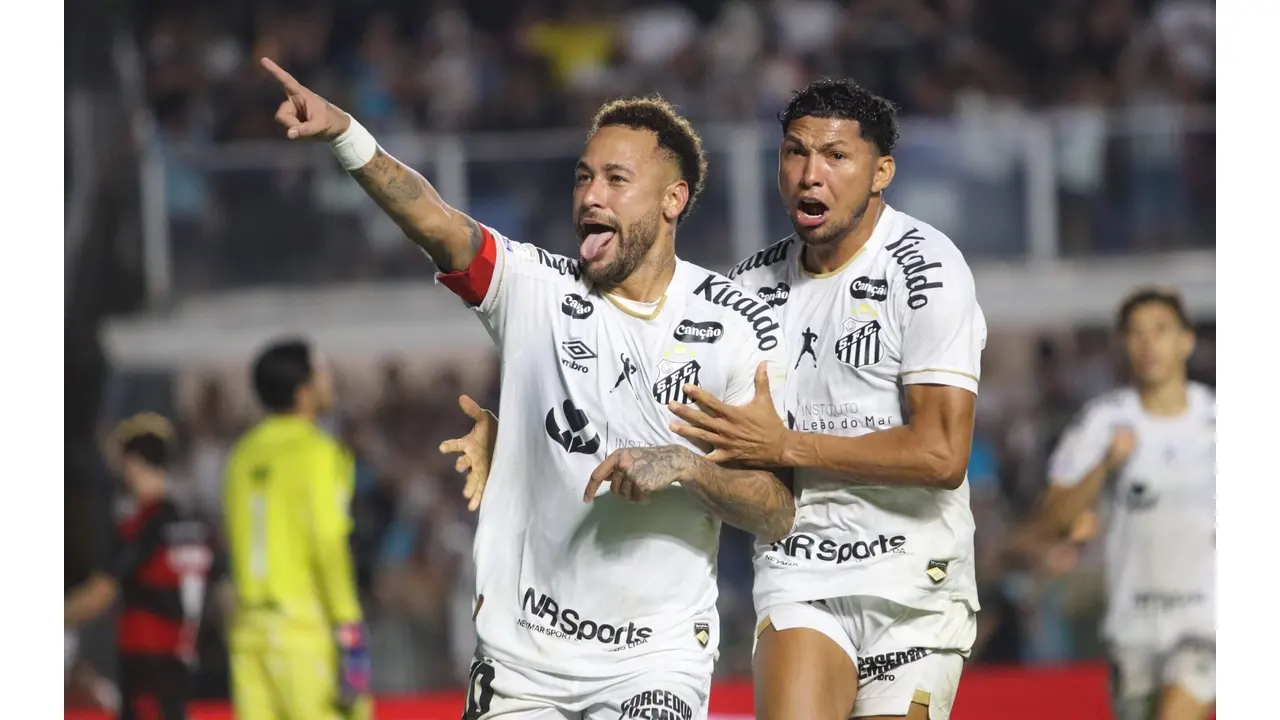 Neymar comemorando gol. (Foto: Theo Daolio/f2.8 news/Folhapress)