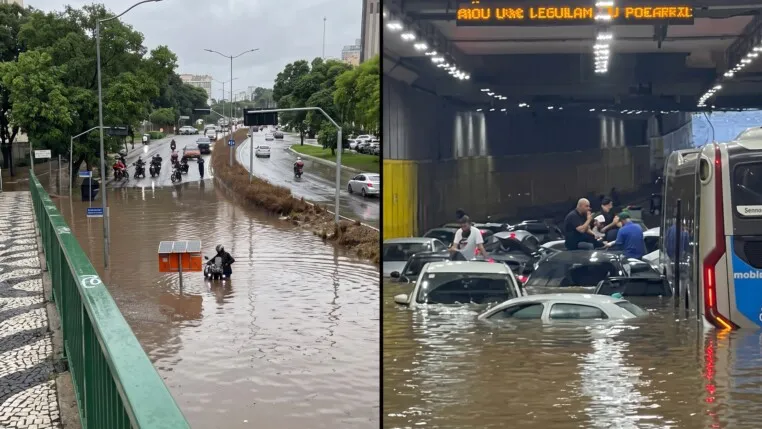 Chuva causou sérios prejuízos. Foto: Reprodução