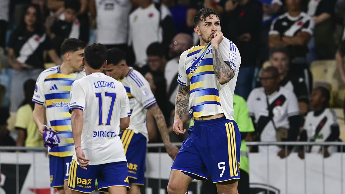 Leandro Paredes comemora gol. Foto: Conmebol
